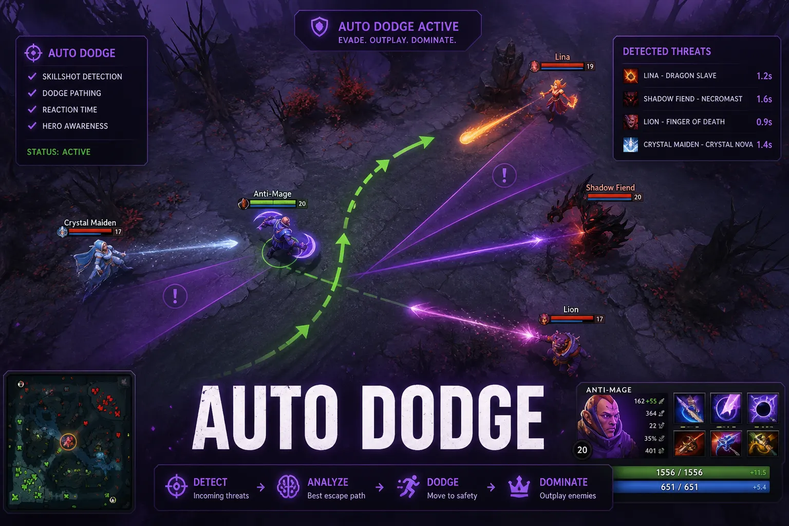 Auto dodge skillshot warnings