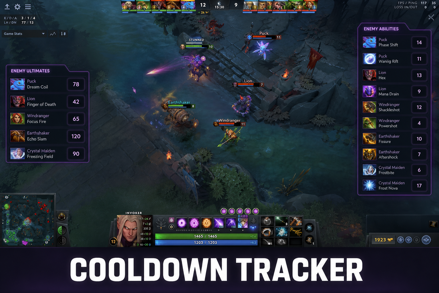 Ability cooldown tracker overlay