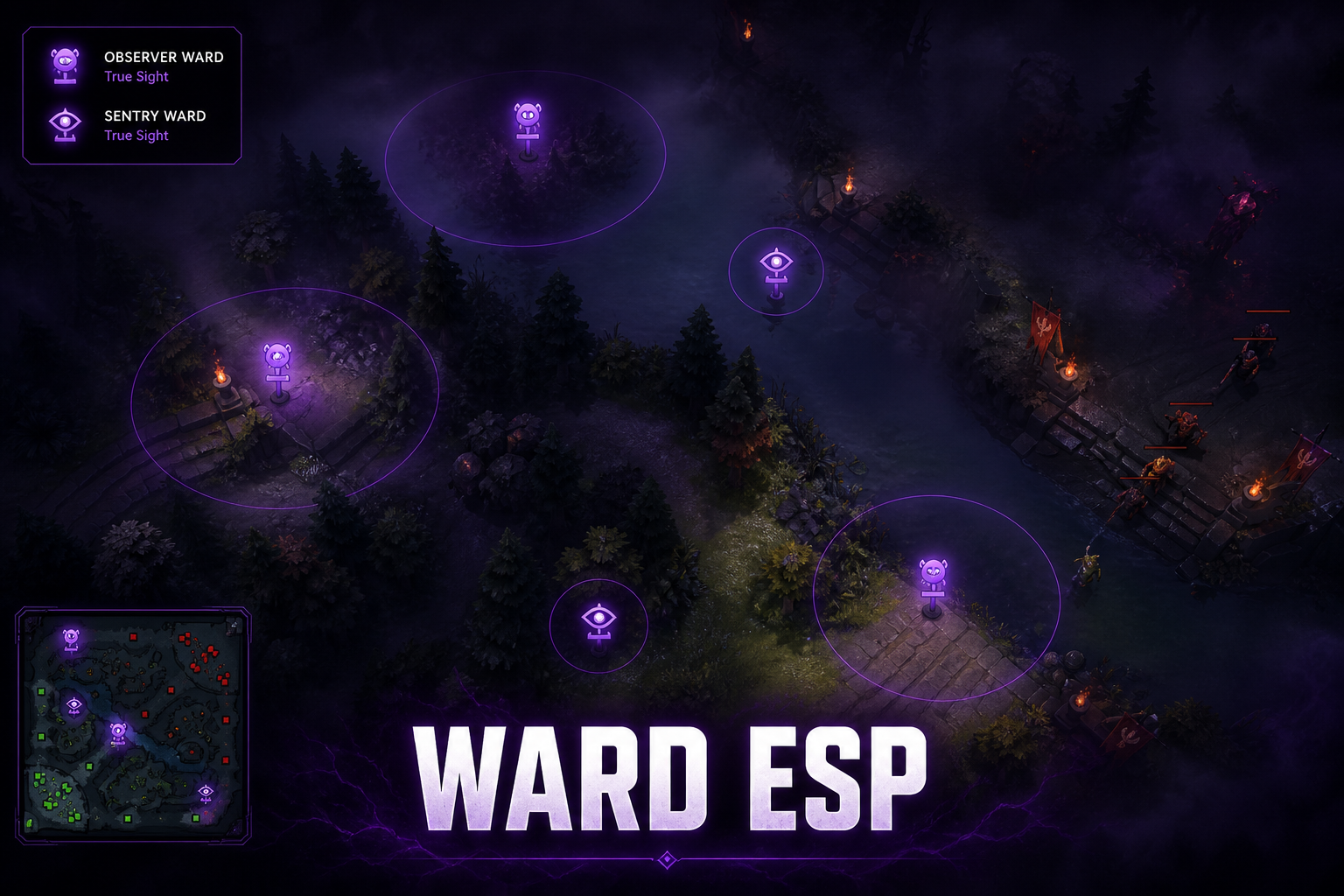 Ward placement ESP highlighting wards